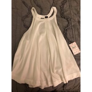 NWT! Free People White Tank Top Size M